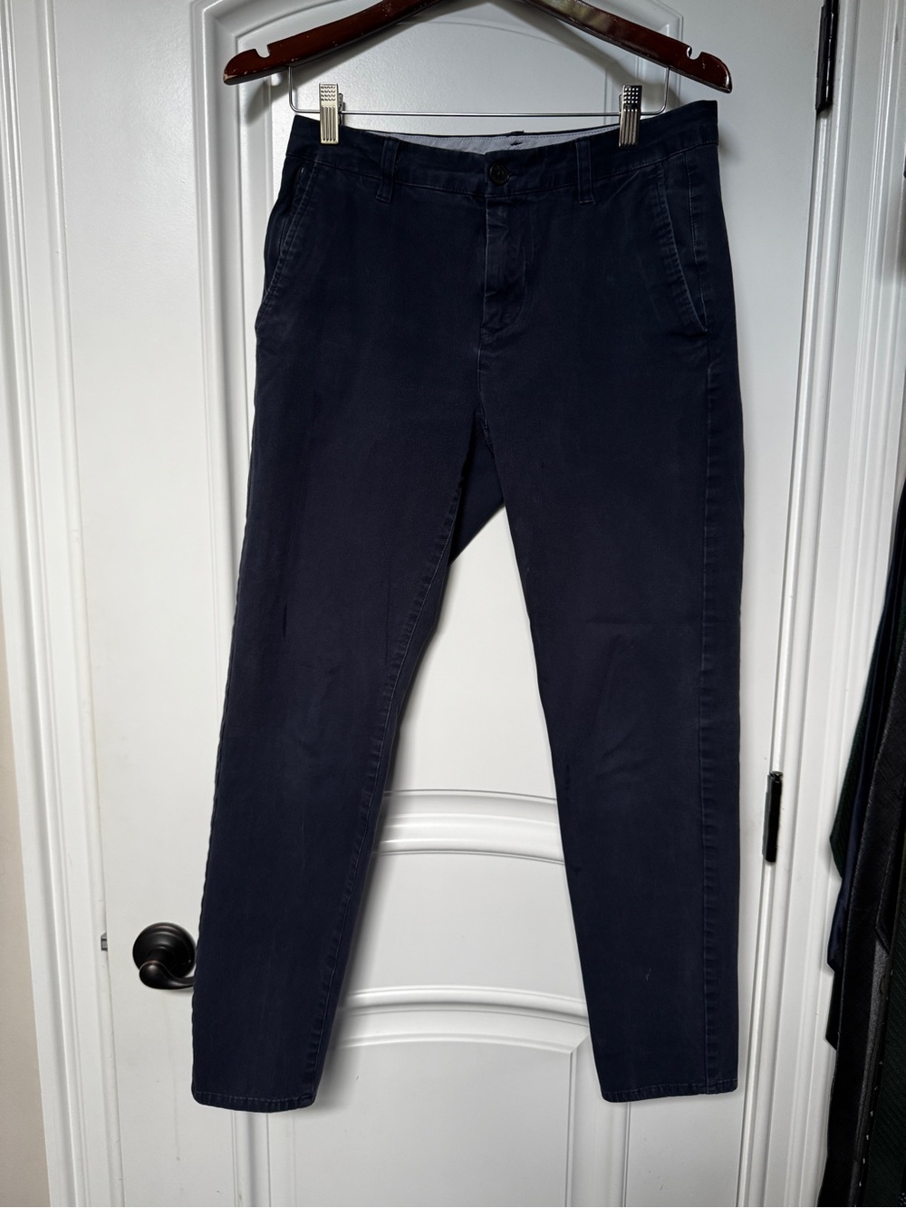 Bonobos Navy Chinos - Slim Straight Trousers